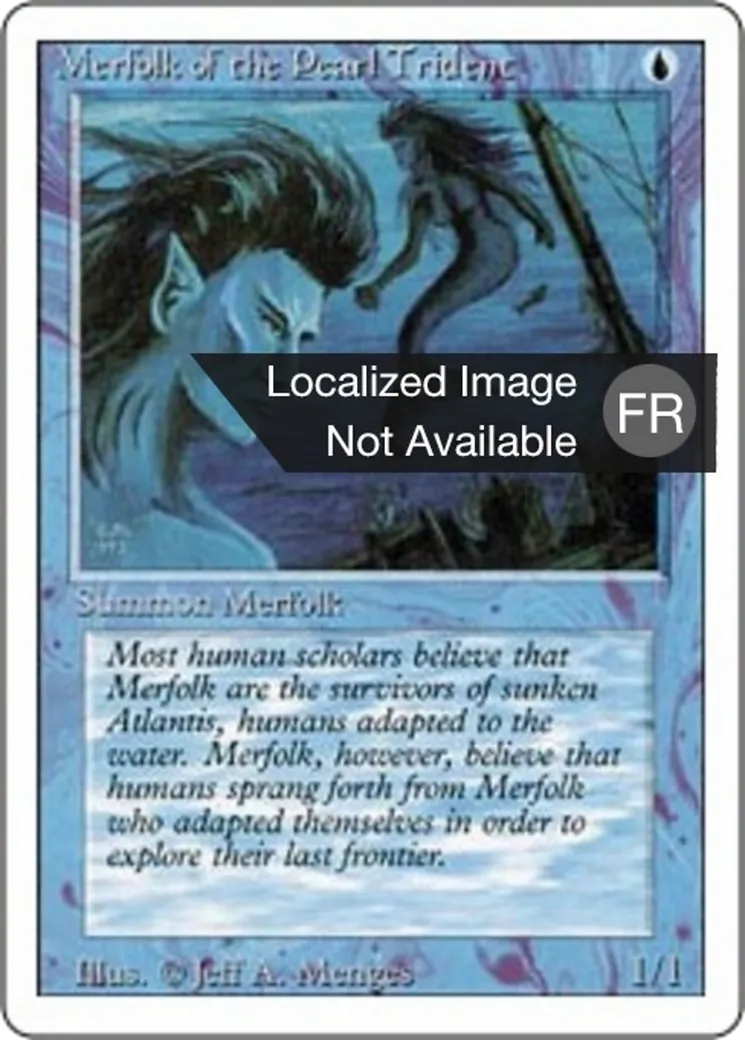 Merfolk of the Pearl Trident — Foreign White Border — Magic: The Gathering