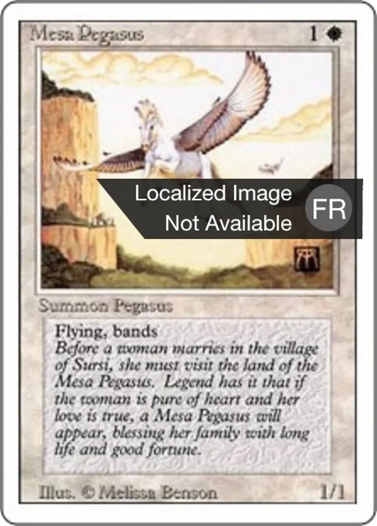 Mesa Pegasus — Foreign White Border — Magic: The Gathering