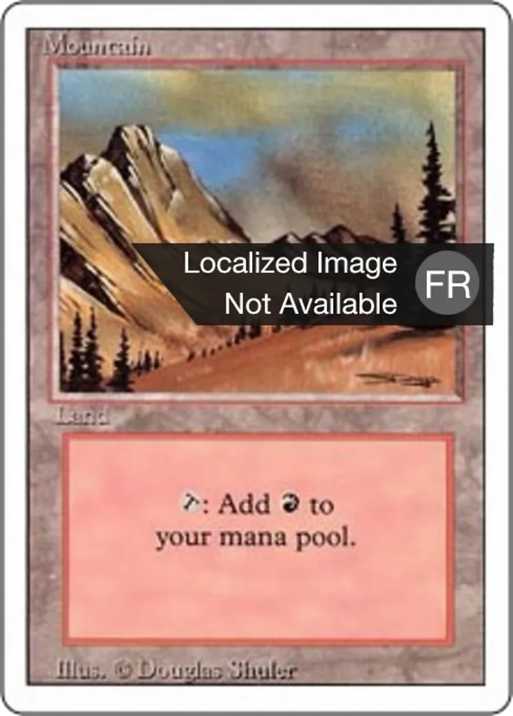 Mountain — Foreign White Border — Magic: The Gathering