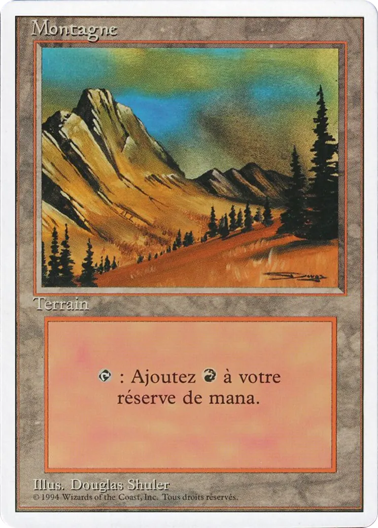 Mountain — Foreign White Border — Magic: The Gathering
