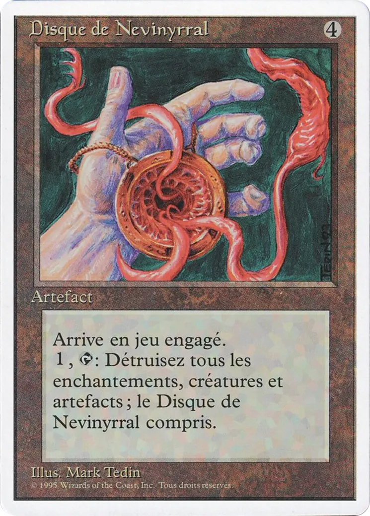 Disque de Nevinyrral — Foreign White Border — Magic: The Gathering