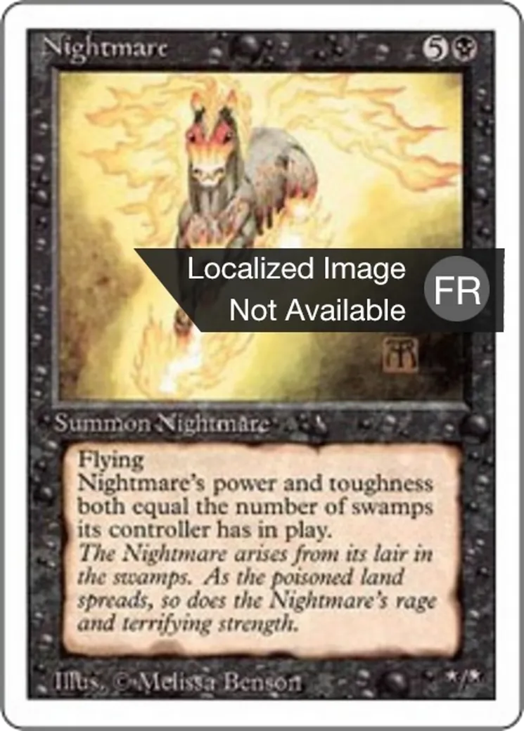 Cheval de cauchemar — Foreign White Border — Magic: The Gathering
