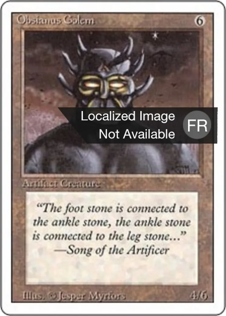 Obsianus Golem — Foreign White Border — Magic: The Gathering