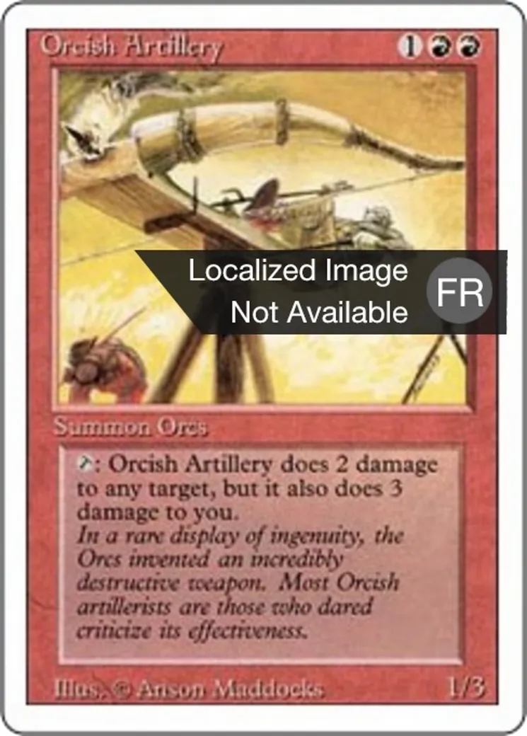 Orcish Artillery — Foreign White Border — Magic: The Gathering