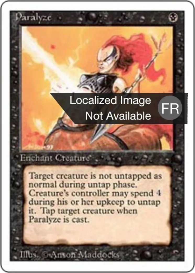 Paralyze — Foreign White Border — Magic: The Gathering