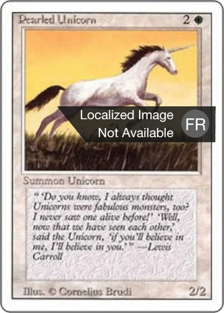 Licorne nacrée — Foreign White Border — Magic: The Gathering