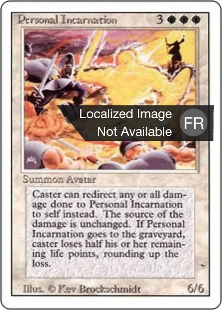 Incarnation personnelle — Foreign White Border — Magic: The Gathering