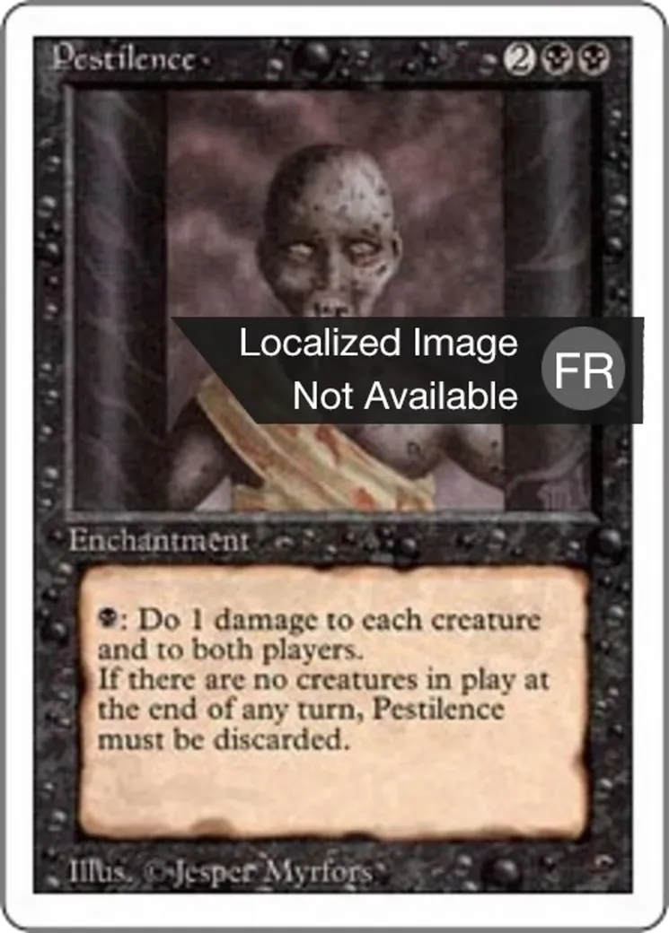 Pestilence — Foreign White Border — Magic: The Gathering