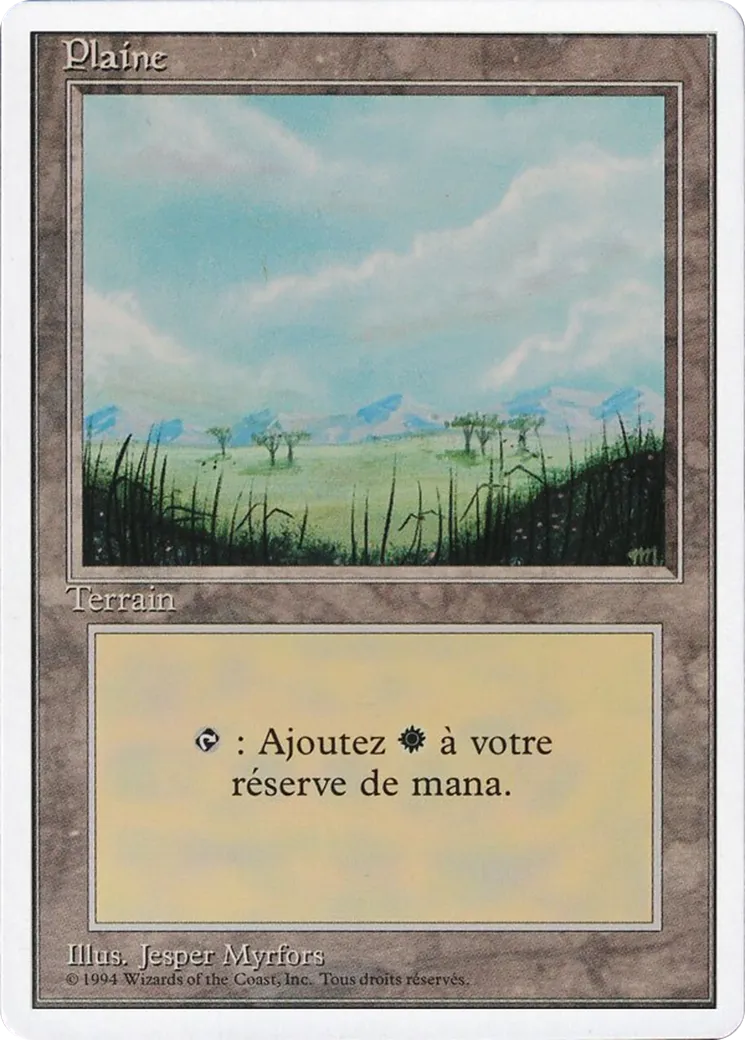 Plains — Foreign White Border — Magic: The Gathering