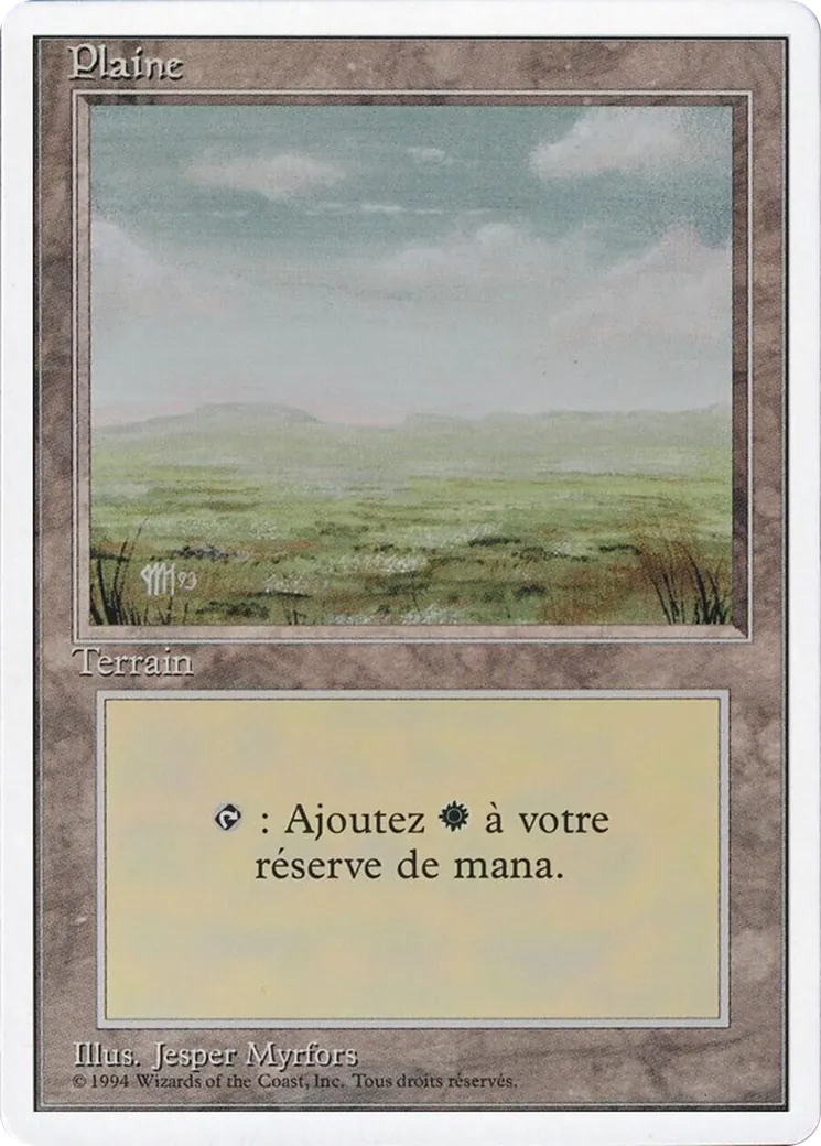 Plains — Foreign White Border — Magic: The Gathering