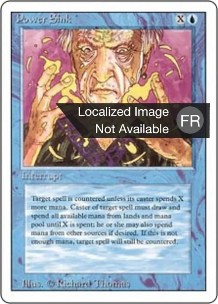 Power Sink — Foreign White Border — Magic: The Gathering