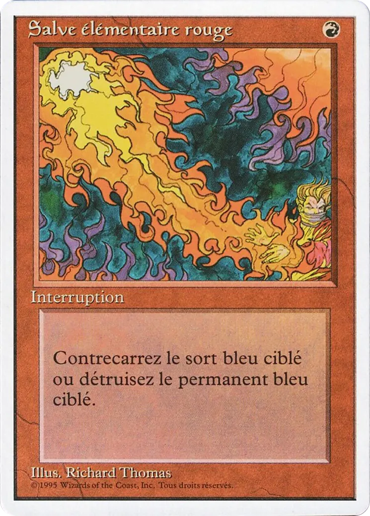 Red Elemental Blast — Foreign White Border — Magic: The Gathering