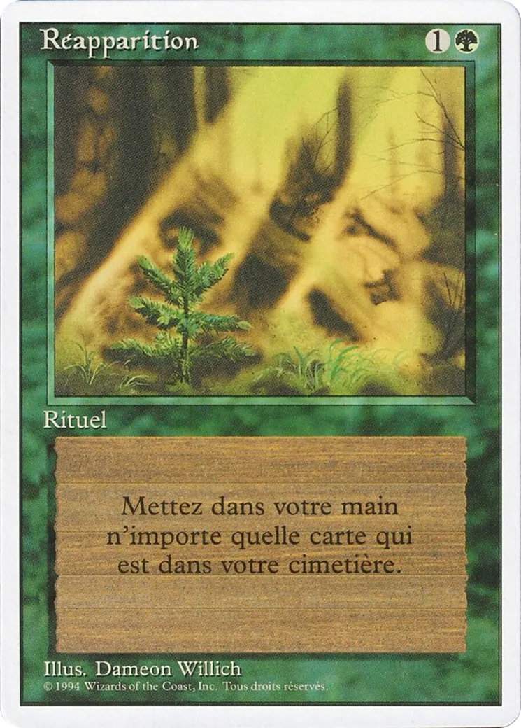 Regrowth — Foreign White Border — Magic: The Gathering