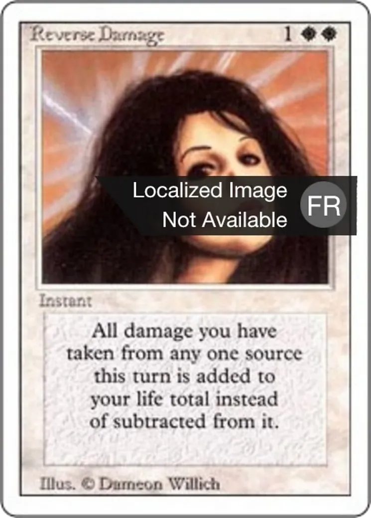 Inversion des dégâts — Foreign White Border — Magic: The Gathering