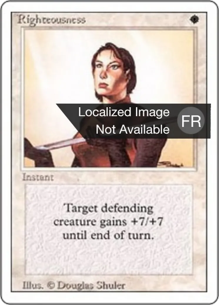 Righteousness — Foreign White Border — Magic: The Gathering