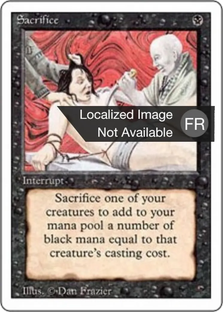 Sacrifice — Foreign White Border — Magic: The Gathering