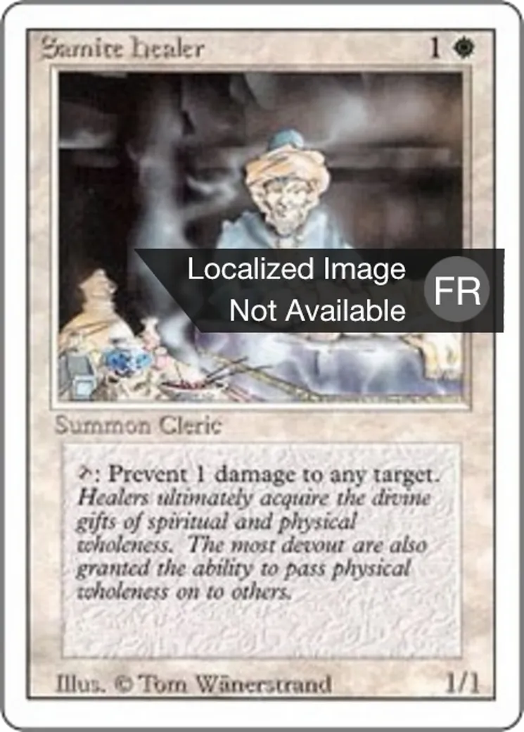 Samite Healer — Foreign White Border — Magic: The Gathering