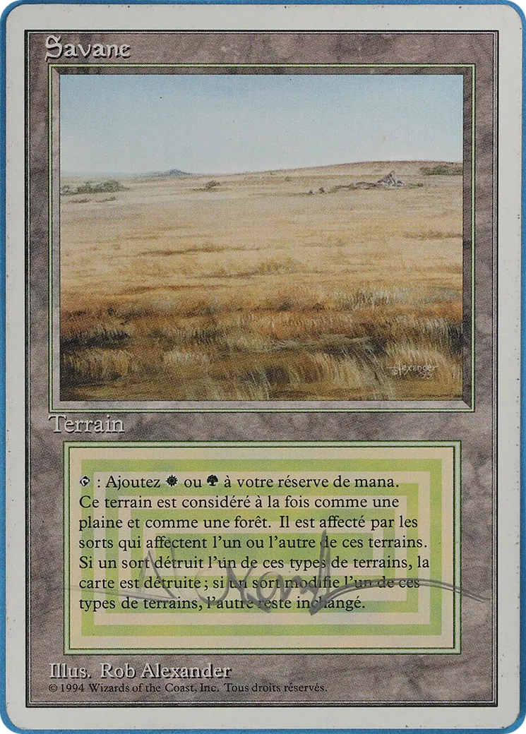Savane — Foreign White Border — Magic: The Gathering
