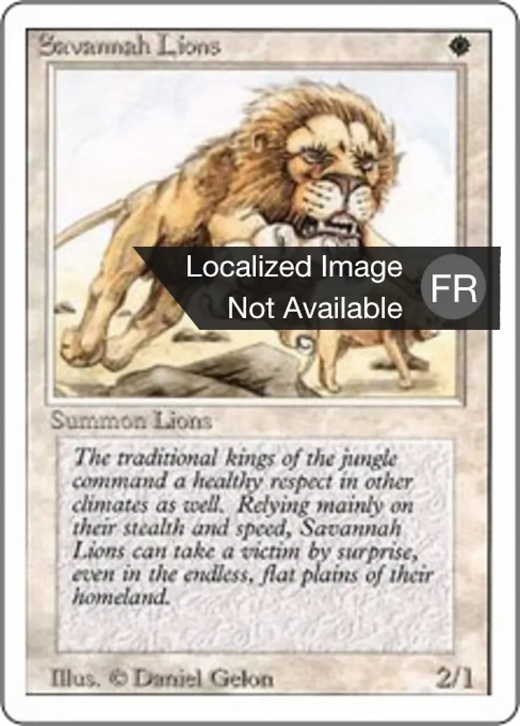 Lions des savanes — Foreign White Border — Magic: The Gathering