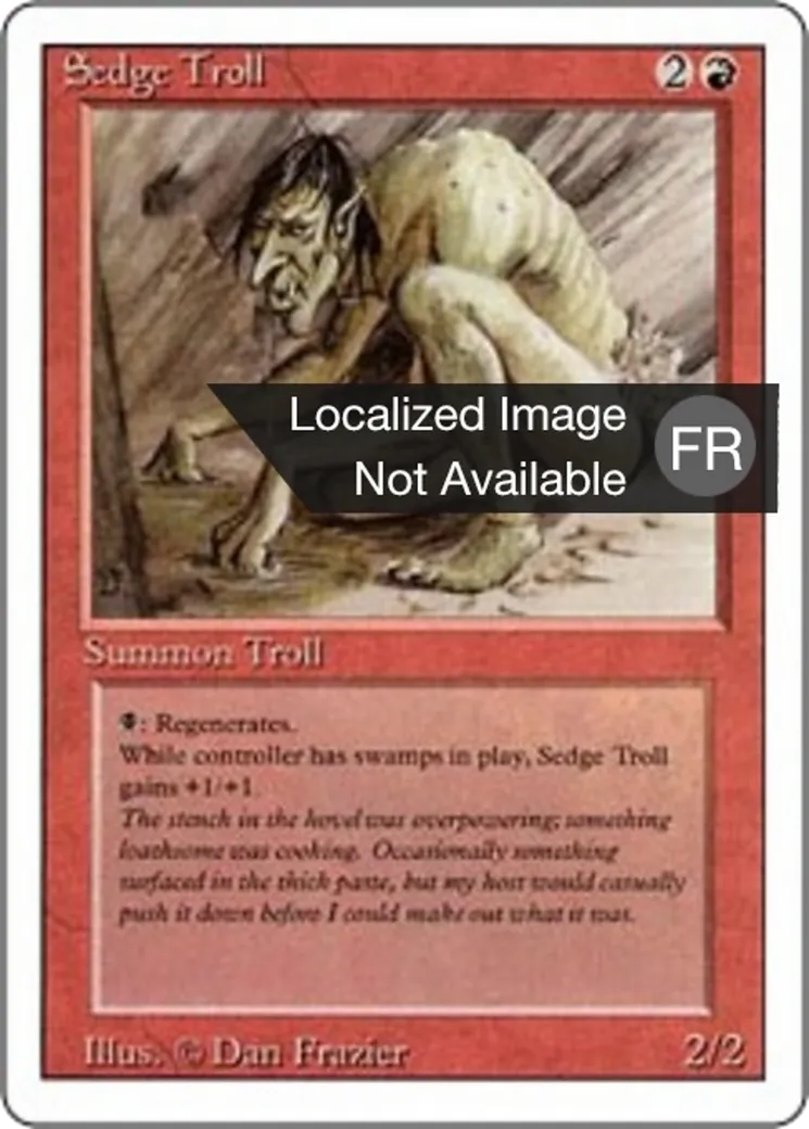 Troll fangeux — Foreign White Border — Magic: The Gathering