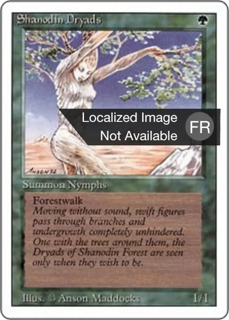 Dryades de Shanod — Foreign White Border — Magic: The Gathering