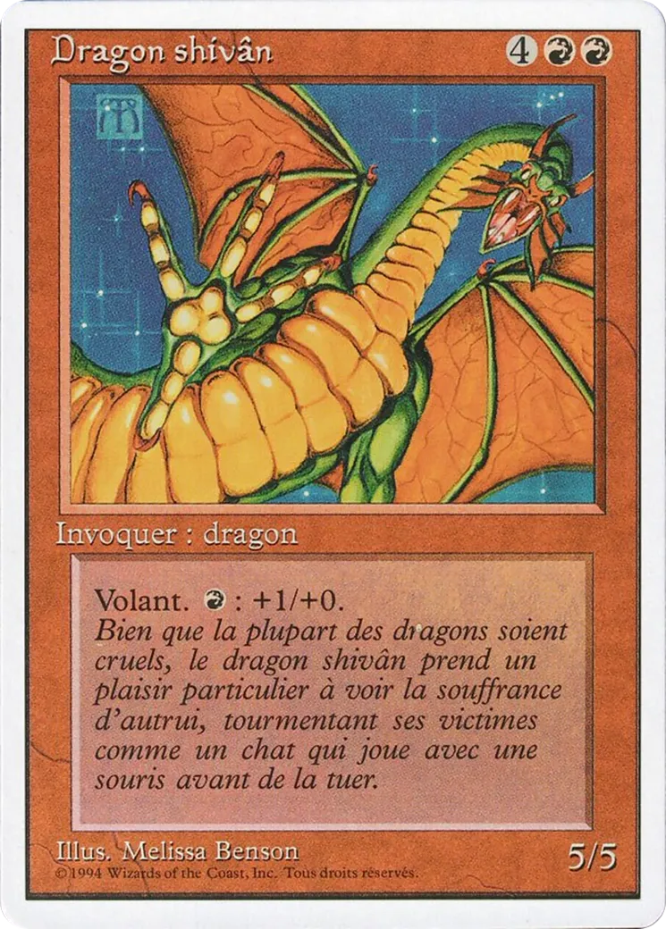 Dragon Shîvan — Foreign White Border — Magic: The Gathering