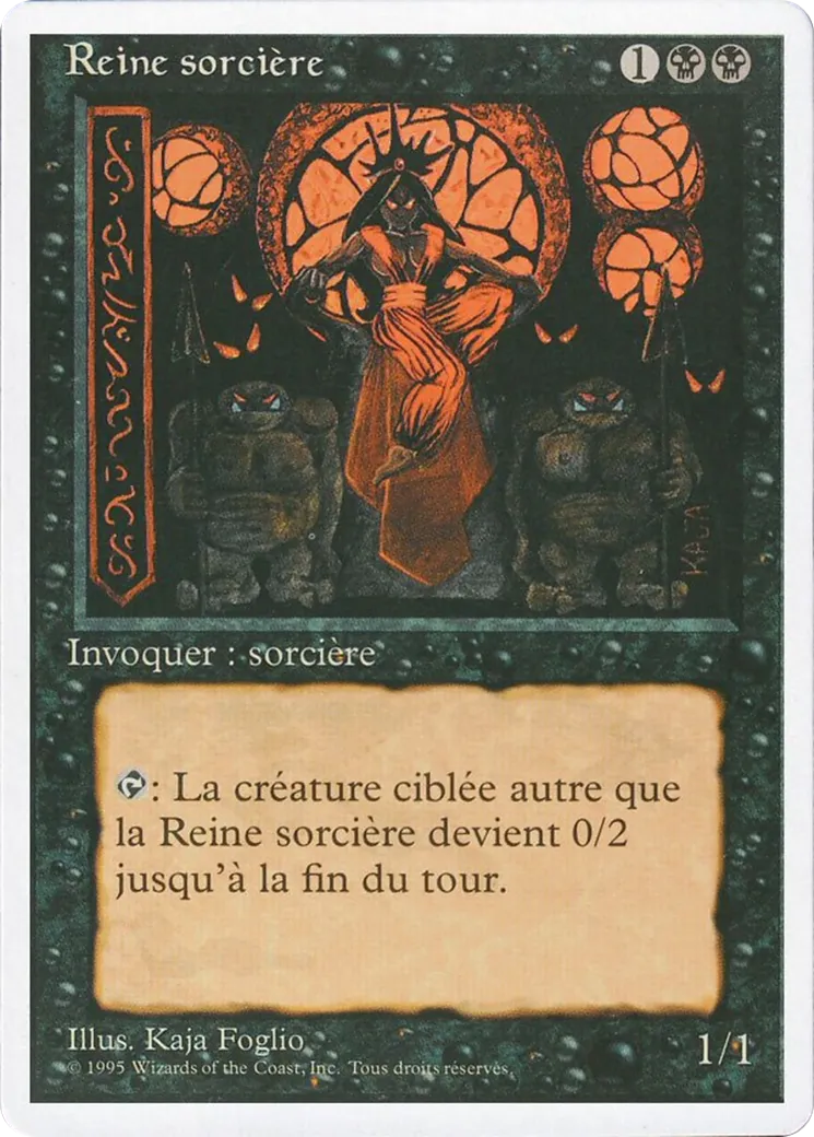 Sorceress Queen — Foreign White Border — Magic: The Gathering