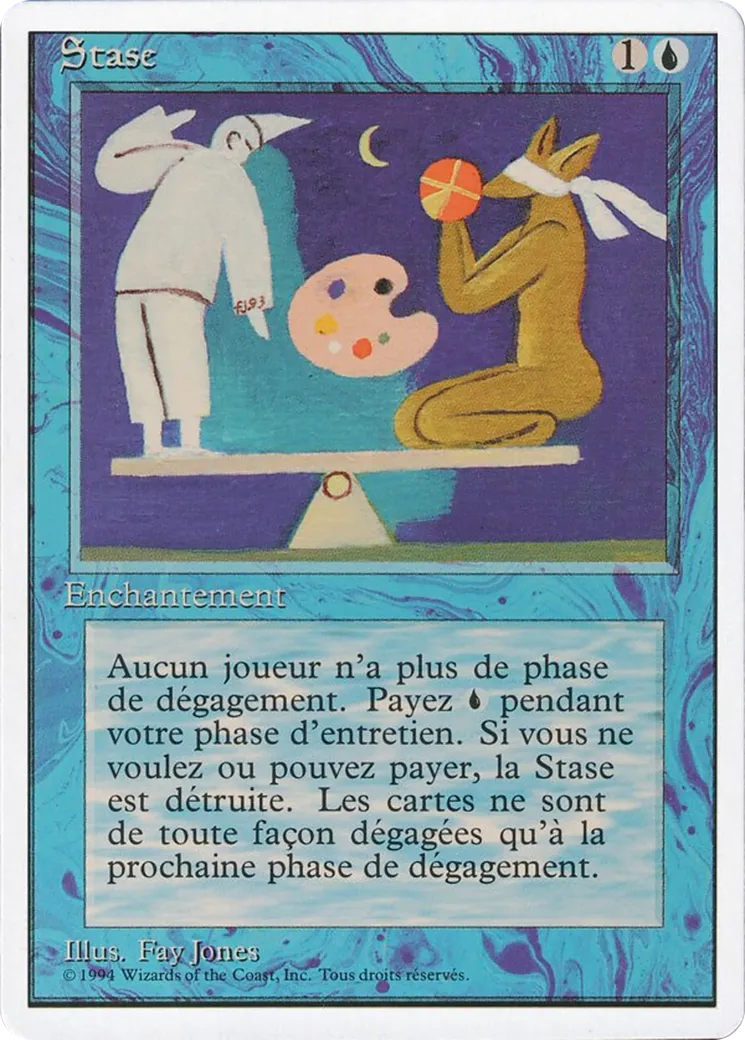 Stasis — Foreign White Border — Magic: The Gathering