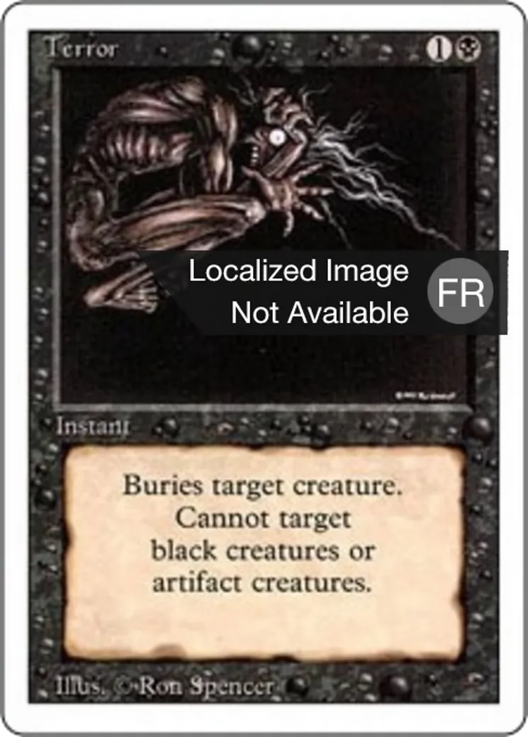 Terreur — Foreign White Border — Magic: The Gathering