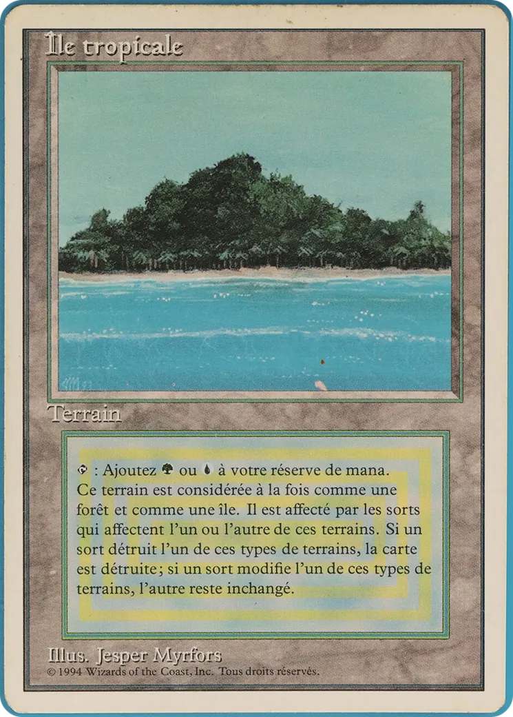 Tropical Island — Foreign White Border — Magic: The Gathering