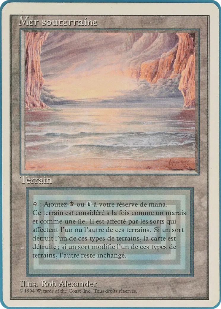 Underground Sea — Foreign White Border — Magic: The Gathering