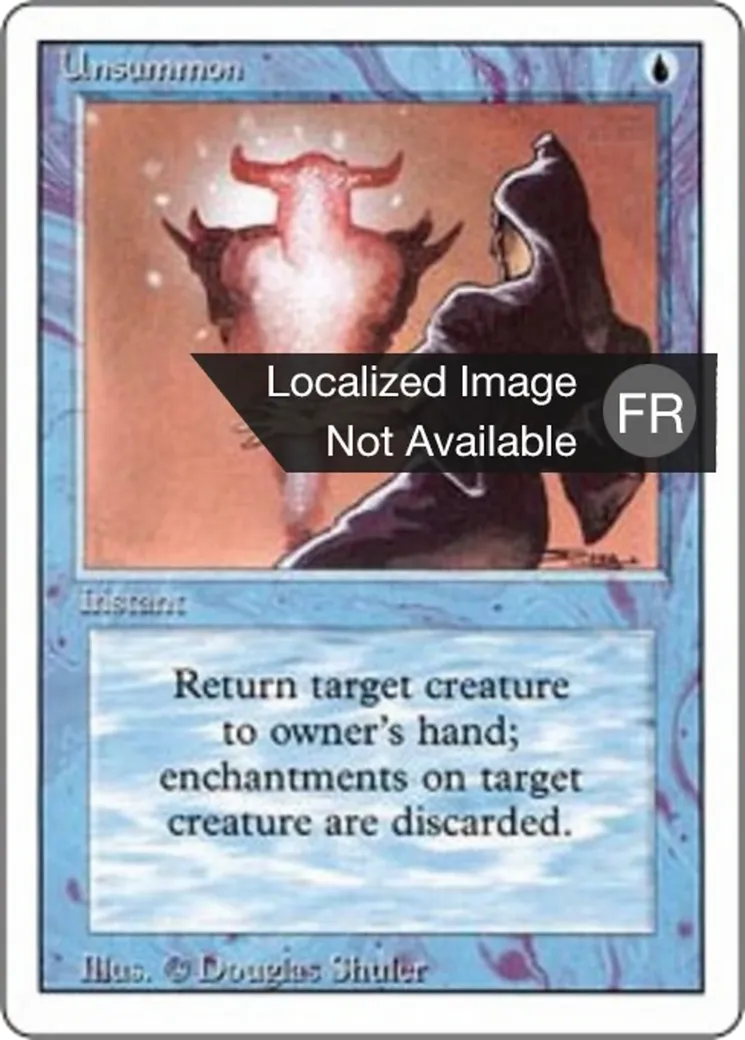 Unsummon — Foreign White Border — Magic: The Gathering