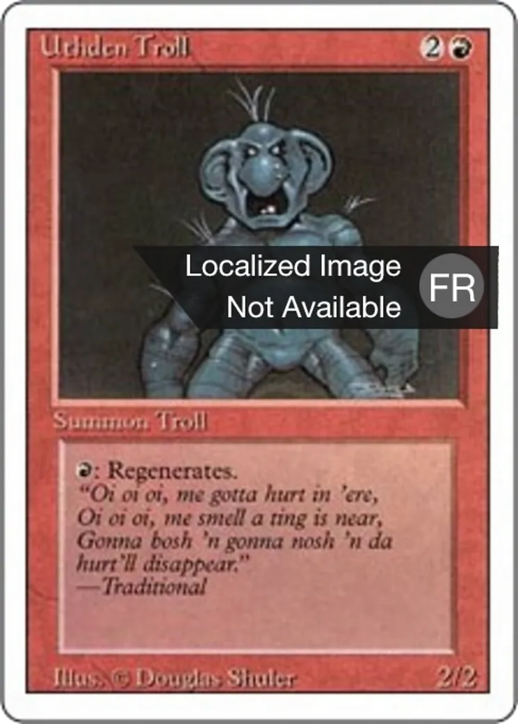 Uthden Troll — Foreign White Border — Magic: The Gathering