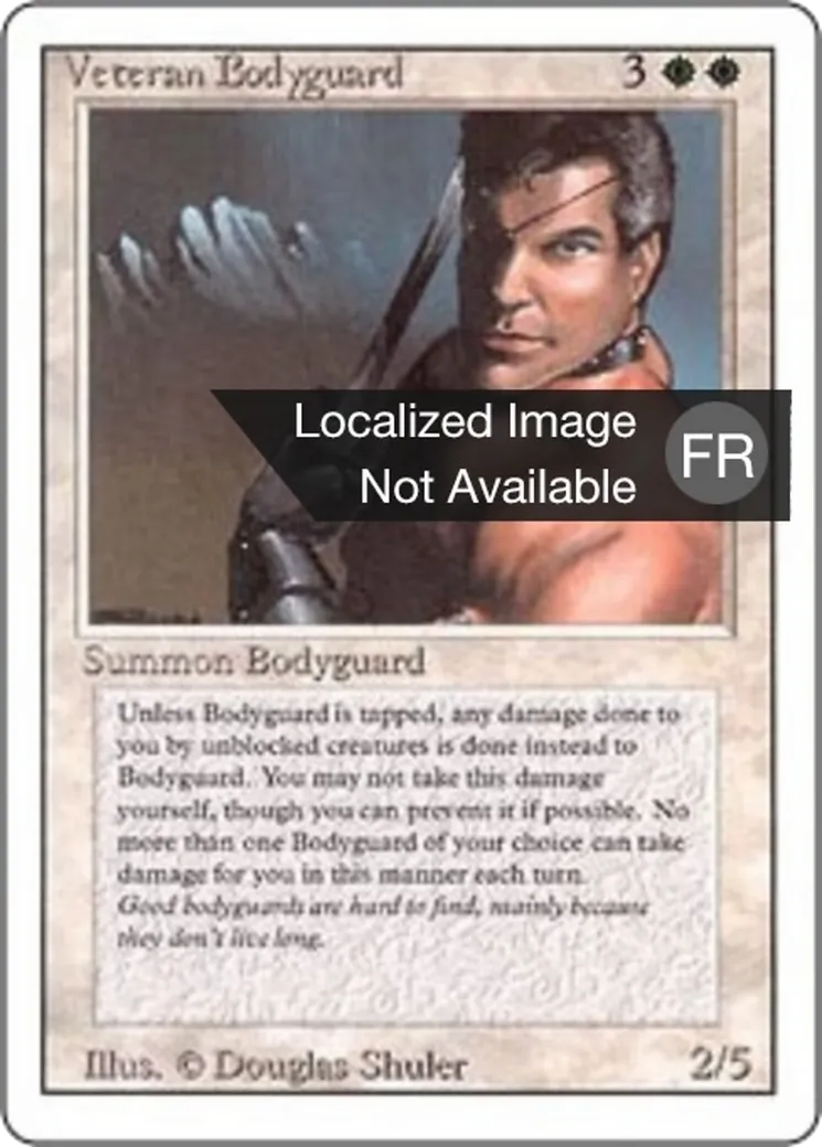 Veteran Bodyguard — Foreign White Border — Magic: The Gathering