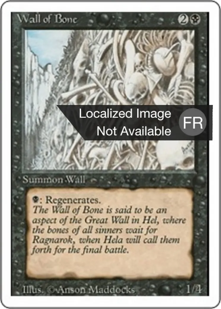 Wall of Bone — Foreign White Border — Magic: The Gathering