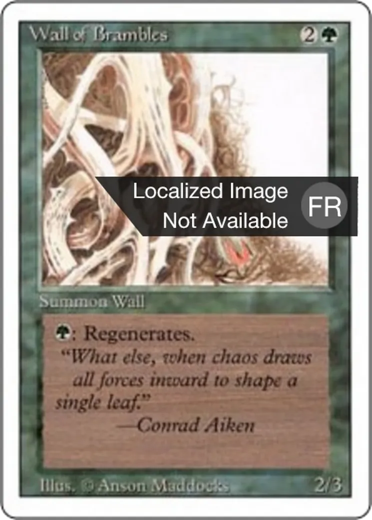 Mur de ronces — Foreign White Border — Magic: The Gathering