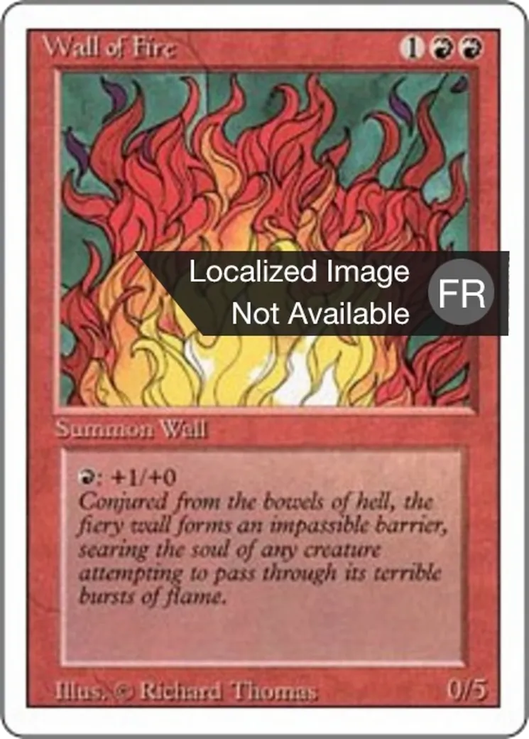 Wall of Fire — Foreign White Border — Magic: The Gathering
