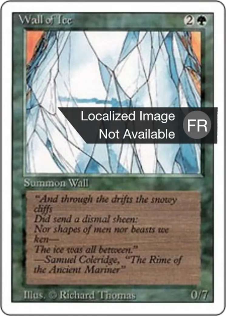 Wall of Ice — Foreign White Border — Magic: The Gathering