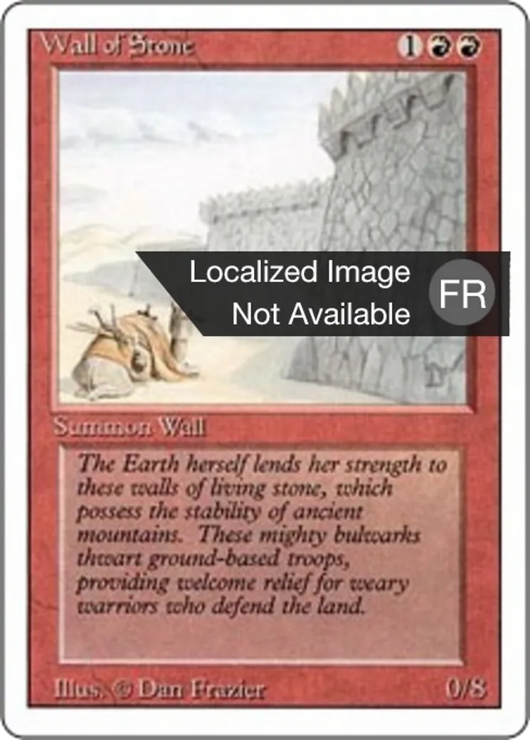 Wall of Stone — Foreign White Border — Magic: The Gathering