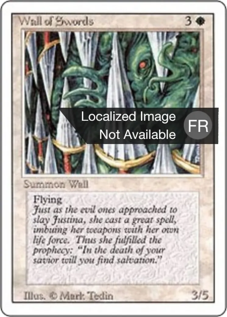 Mur d'épées — Foreign White Border — Magic: The Gathering