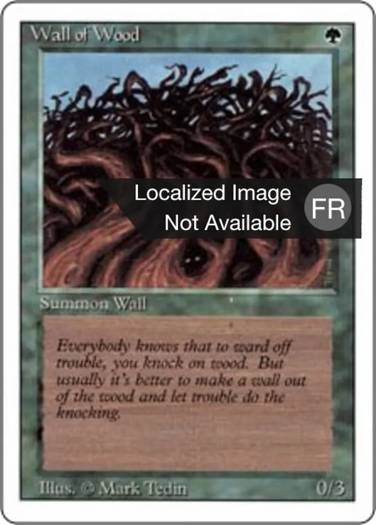 Mur de bois — Foreign White Border — Magic: The Gathering