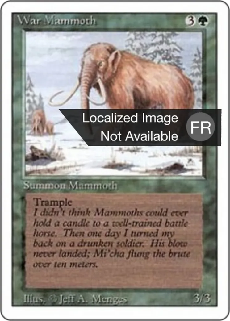Mammouth de guerre — Foreign White Border — Magic: The Gathering