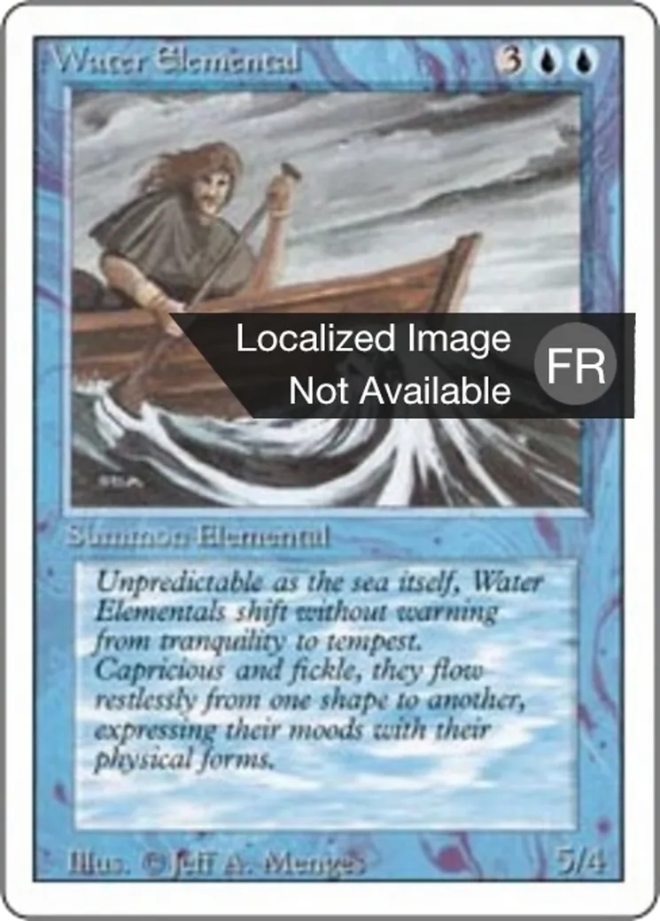 Water Elemental — Foreign White Border — Magic: The Gathering