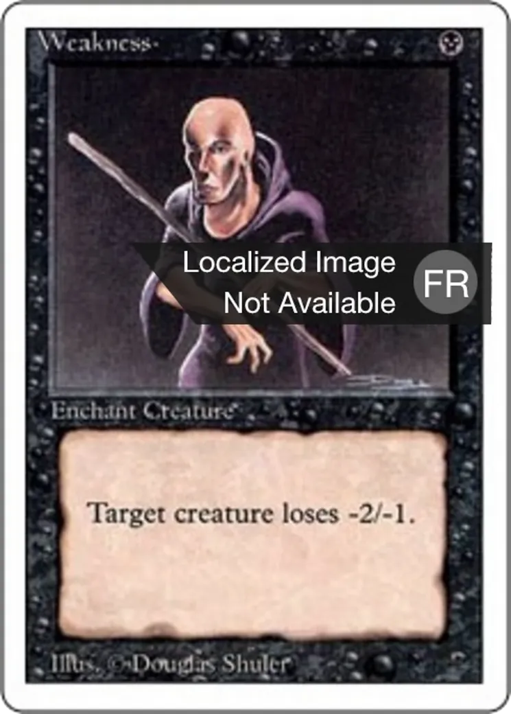 Faiblesse — Foreign White Border — Magic: The Gathering