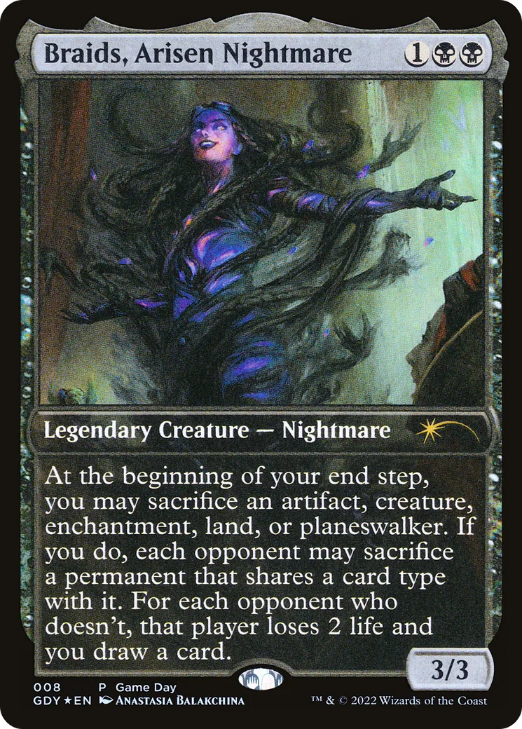 Braids, Arisen Nightmare — Game Day Promos — Magic: The Gathering
