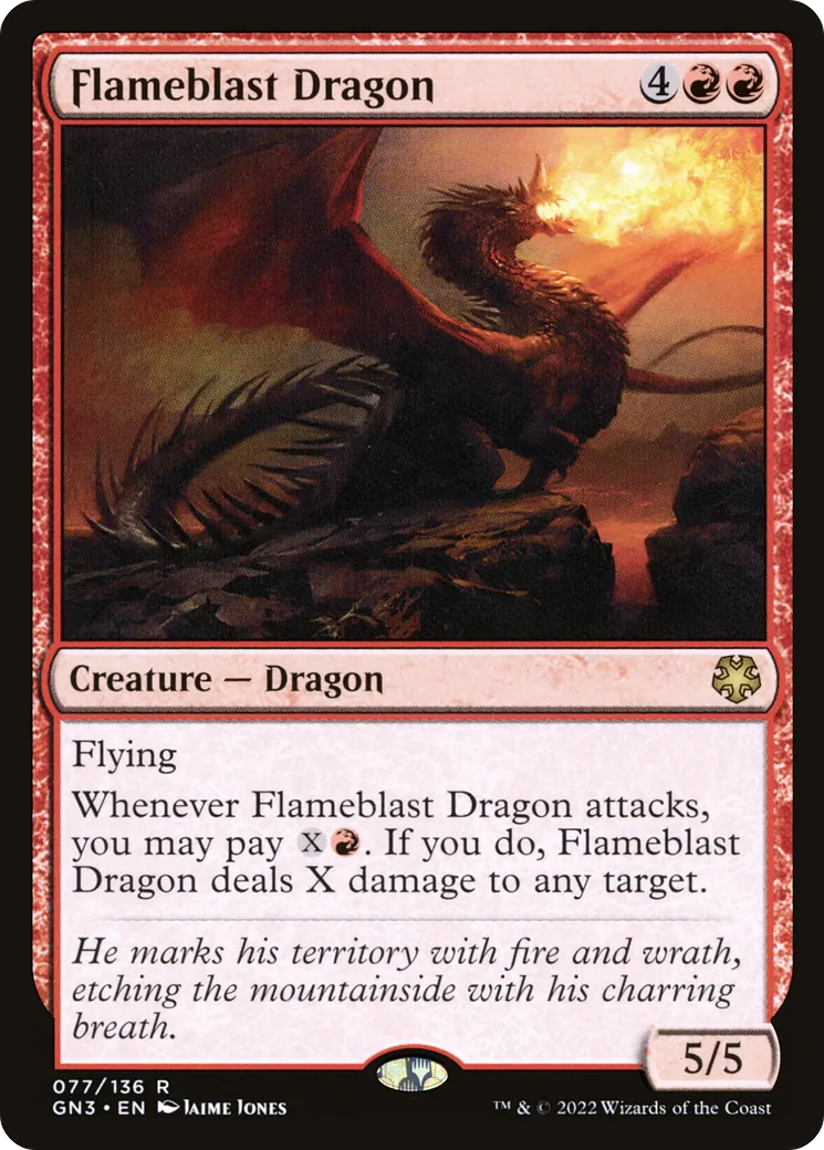 Dragon à la salve de flammes — Game Night: Free-for-All — Magic: The Gathering