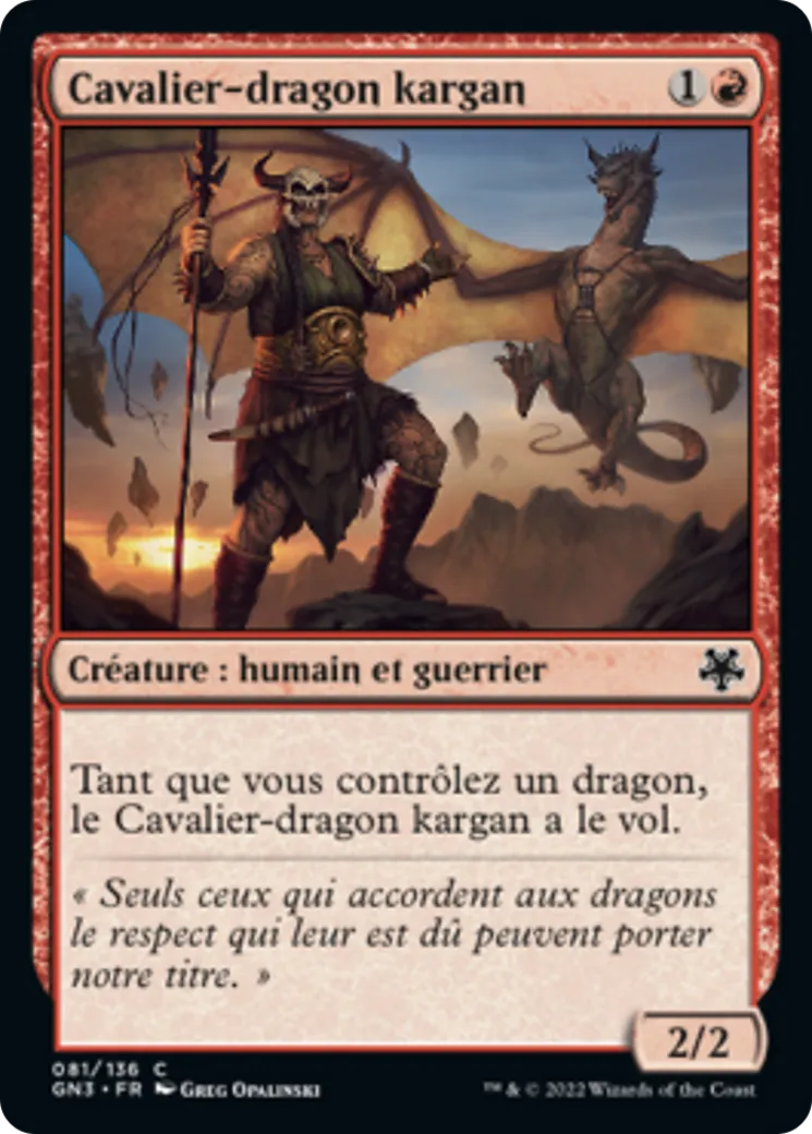 Cavalier-dragon kargan — Game Night: Free-for-All — Magic: The Gathering