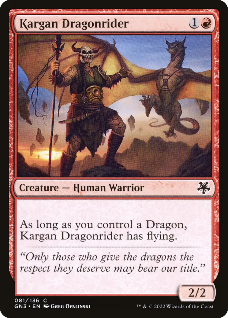 Kargan Dragonrider — Game Night: Free-for-All — Magic: The Gathering