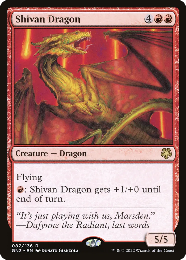 Shivan Dragon — Game Night: Free-for-All — Magic: The Gathering