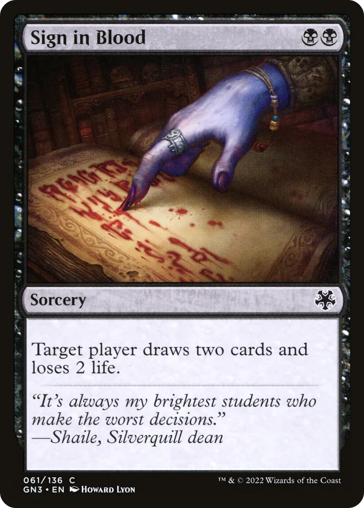 Sign in Blood — Game Night: Free-for-All — Magic: The Gathering